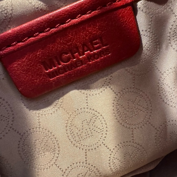 Michael Kors large 'Hamilton' red studded bag - Picture 12 of 16